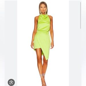 Elliatt Camo Dress in Lime XS